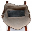 Velká praktická hnědá  kožená kabelka přes rameno Evita 2v1