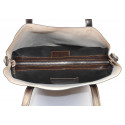 Velká praktická tmavě hnědá kožená kabelka přes rameno Evita 2v1