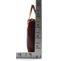 Velká praktická hnědá  kožená kabelka přes rameno Tall