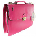 Pánská větší stylová světle růžová kožená taška Luke