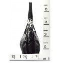 Jedinečná luxusní černá kožená kabelka přes rameno Lorreine