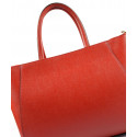 Nadčasová luxusní tmavě červená kožená kabelka do ruky Daveney