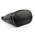 Větší stylová černá kožená kabelka přes rameno Adele Two