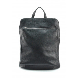 Větší moderní černá kožená kabelka a batoh 2v1 Aveline 