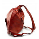 Praktická kožená větší tmavě červená kabelka a batoh 2v1 Karin