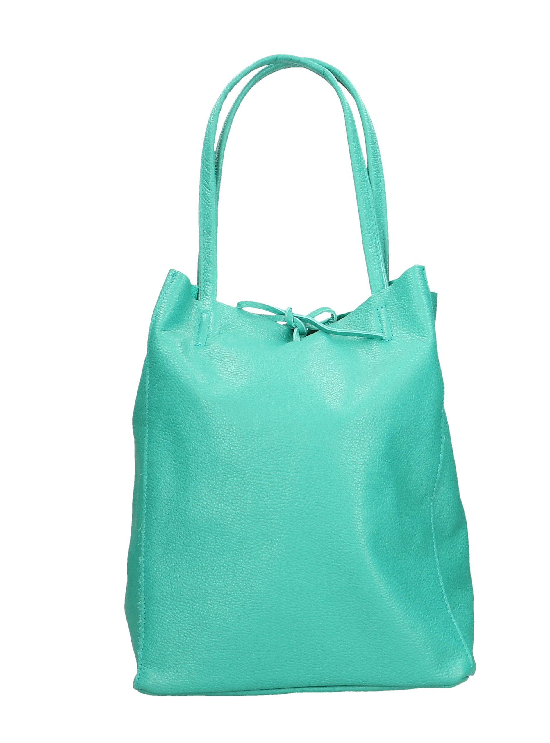 Kožená sytě zelená shopper taška na rameno Melani Two