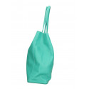 Kožená sytě zelená shopper taška na rameno Melani Two