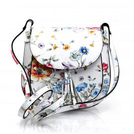 Kožená větší žlutá crossbody kabelka na rameno bella
