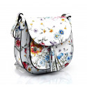 Kožená větší žlutá crossbody kabelka na rameno bella