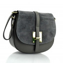 Kožená menší světle šedá crossbody kabelka na rameno Jordane