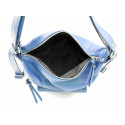 Praktická kožená větší tmavě modrá kabelka a batoh 2v1 Karin