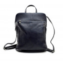 Větší moderní tmavě modrá kožená kabelka a batoh 2v1 Aveline 2v1