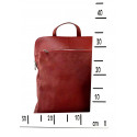 Větší moderní béžová kožená kabelka a batoh 2v1 Aveline 