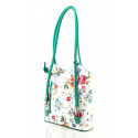 Kožená luxusní květinová s růžovou crossbody kabelka Royal flower