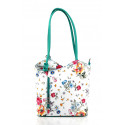 Kožená luxusní květinová s růžovou crossbody kabelka Royal flower