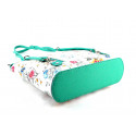 Kožená luxusní květinová s růžovou crossbody kabelka Royal flower