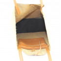 Velká moderní koňakově hnědá  kožená shopper kabelka přes rameno Melani Two Winter