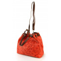 Jedinečná luxusní sytě červená kožená kabelka přes rameno Madeleine Two