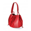 Menší designová tmavě červená kožená kabelka přes rameno Dorothy