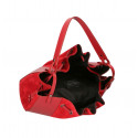 Menší designová tmavě červená kožená kabelka přes rameno Dorothy