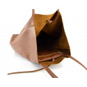 Kožená hnědá camel shopper taška na rameno Melani Two