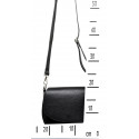 Větší praktická tmavě modrá kožená crossbody kabelka Lexie