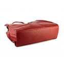 Větší moderní tmavě červená kožená kabelka přes rameno Darci Little