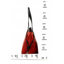 Kožená tmavě červená kabelka přes rameno Helene Three