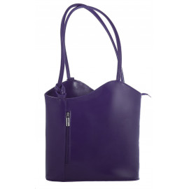 Luxusní nadčasová fialová kožená kabelka přes rameno Grand Royal