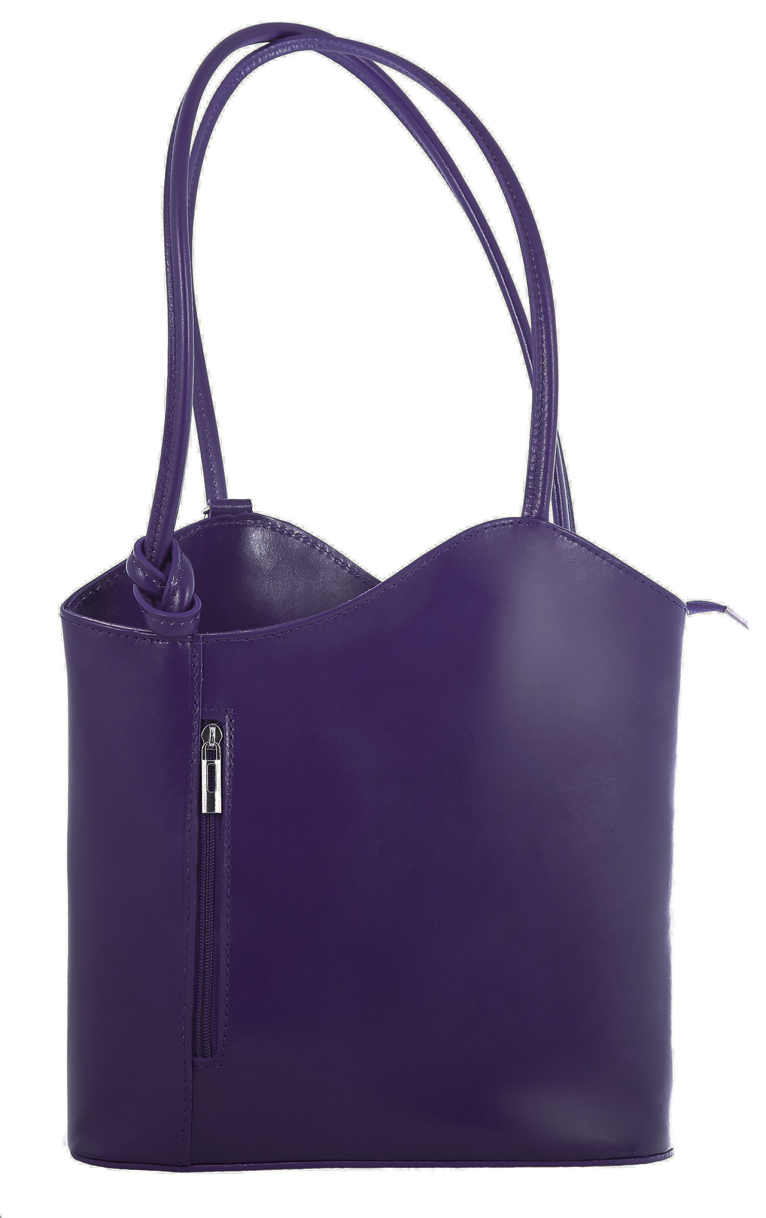 Luxusní nadčasová fialová kožená kabelka přes rameno Grand Royal