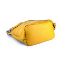 Větší luxusní hořčicově žlutá kožená kabelka přes rameno Denice