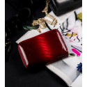 Damská menší luxusní tmavě červená kožená peněženka Jeannine