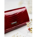 Damská menší luxusní tmavě červená kožená peněženka Jeannine