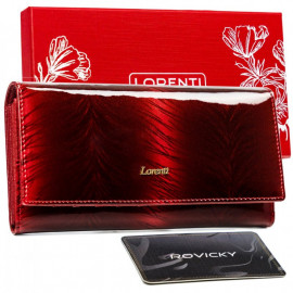 Damská větší luxusní tmavě červená kožená peněženka Magdalena