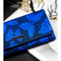 Damská větší luxusní tmavě modrá kožená peněženka Louis