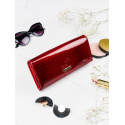 Damská menší luxusní tmavě červená kožená peněženka Paula
