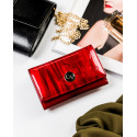 Damská větší luxusní tmavě červená kožená peněženka Colette