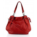 Jedinečná luxusní tmavě červená kožená kabelka přes rameno Lorreine