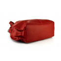Jedinečná luxusní tmavě červená kožená kabelka přes rameno Lorreine