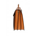 Pánská velká designová hnědá camel kožená taška Benton