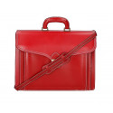 Pánská velká designová tmavě červená kožená taška Benton