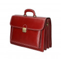 Pánská velká praktická tmavě červená kožená taška Elvin