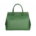 Stylová luxusní světle zelená kožená kabelka do ruky Aliste