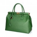 Stylová luxusní světle zelená kožená kabelka do ruky Aliste