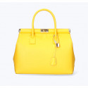 Stylová luxusní sytě žlutá kožená kabelka do ruky Aliste