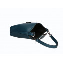 Menší designová tmavě modrá kožená kabelka přes rameno Danny