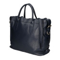 Velká luxusní černá kožená kabelka do ruky Neli Two