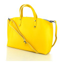 Velká moderní sytě žlutá kožená kabelka přes rameno Tanie 2v1