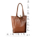 Velká designová světle růžová kožená shopper kabelka přes rameno Melani Two Summer