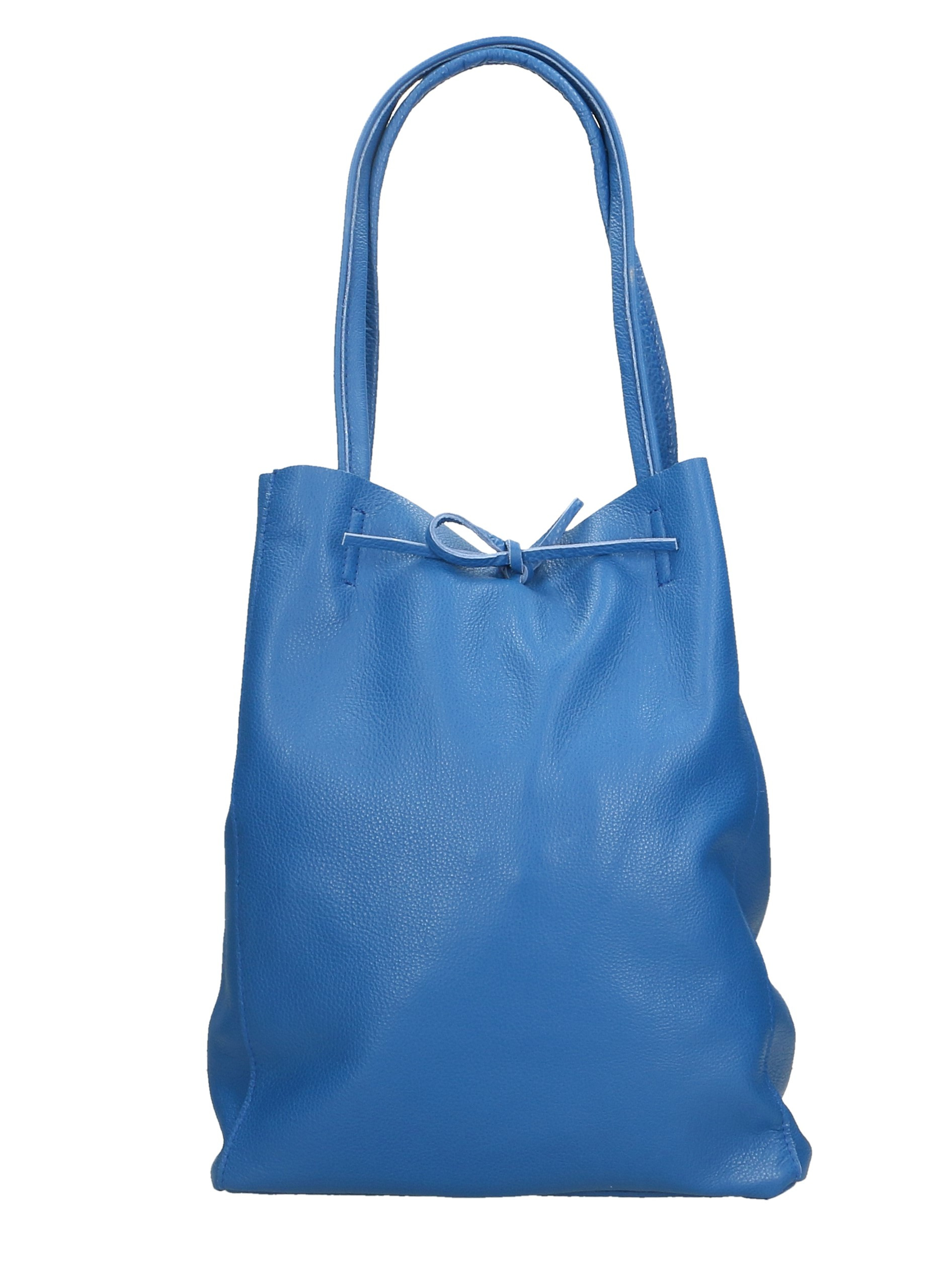 Kožená sytě oranžová shopper taška na rameno Melani Two